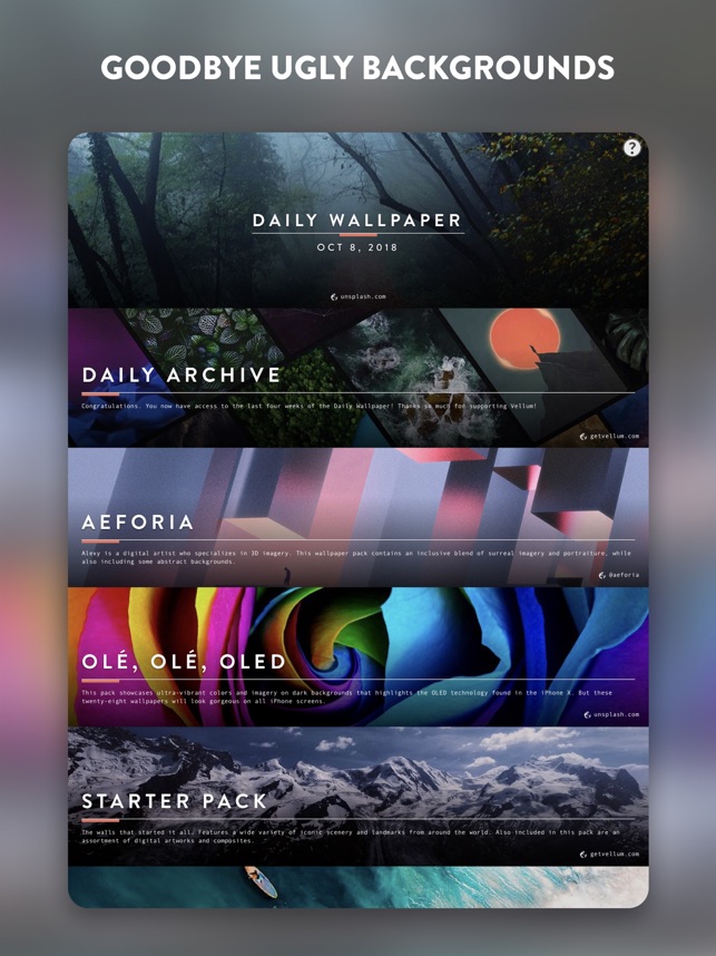 Vellum  a curated artistic selection of wallpapers  TapSmart