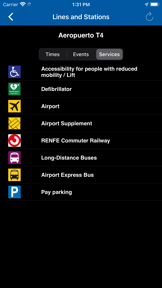 Official Metro de Madrid screenshot