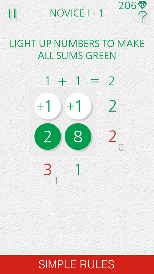 #1. Number+ : logic plus puzzle (iOS) By: ANDREY NOVIKOV
