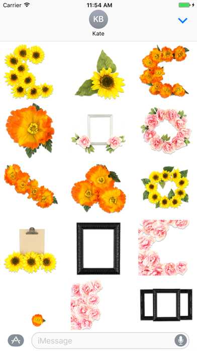 Chic Floral Stickers Screenshot