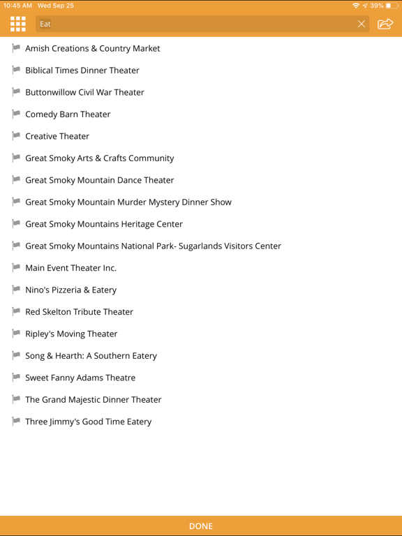 Smokies Travel Hub iPad screenshot 8 - Travel app