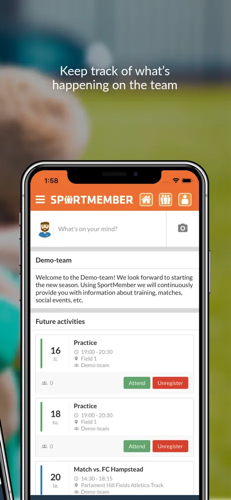 SportMember - Mobile team app