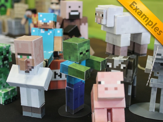 Minecraft Papercraft Studio, An iOS App For Printing Papercraft 'Minecraft'  Characters and Creatures