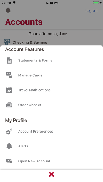 Bank of Texas Mobile Screenshot