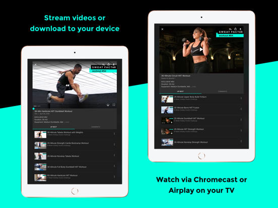 Sweat Factor — at home fitness iPad screenshot 5 - Health & Fitness app