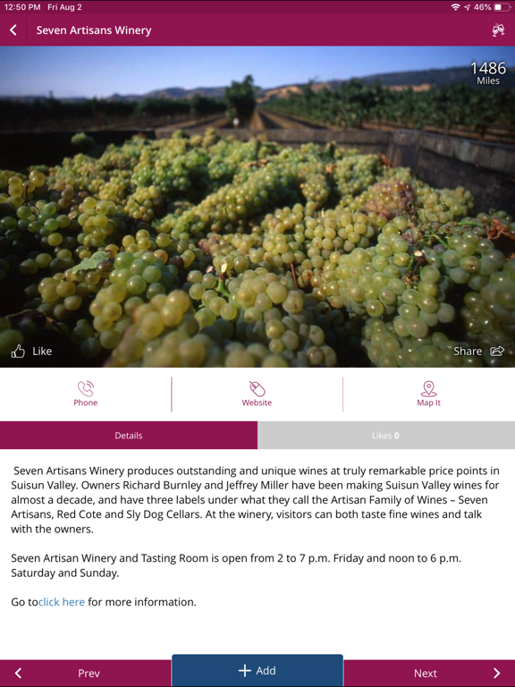 Visit Vacaville CA iPad screenshot 6 - Travel app