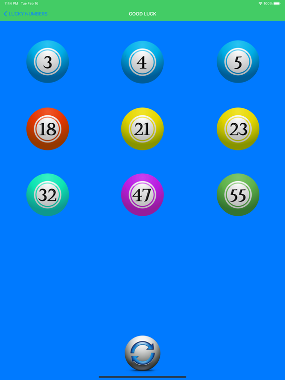 The Lucky Lottery Numbers iPad screenshot 3 - Utilities app
