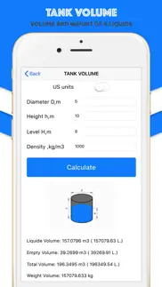 volume of tank calculator iphone screenshot 2