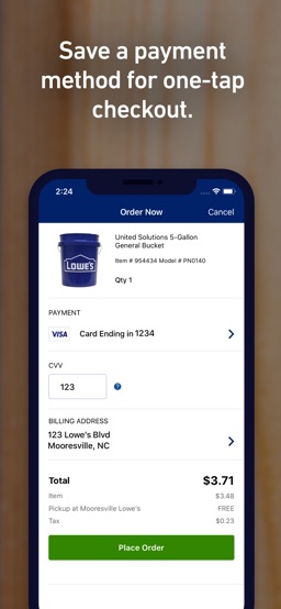 Lowe's Home Improvement app screenshot