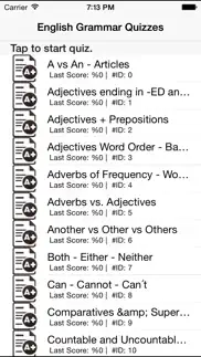 english grammar quizzes games iphone screenshot 1