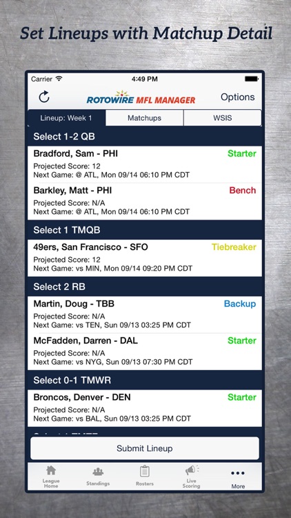 MyFantasyLeague Manager 2018