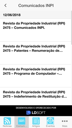 Comunicados - Revista da Propriedade Industrial - Inpi