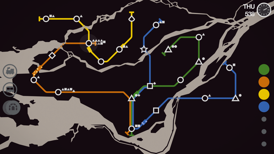 #5. Mini Metro (iOS) От: Dinosaur Polo Club