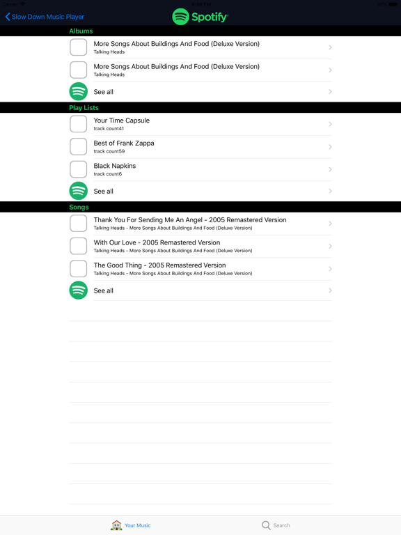Screenshot #6 pour Slow Down Music Player