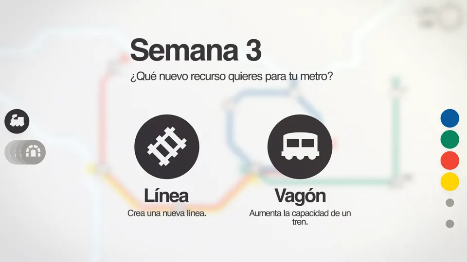 Captura de pantalla de Mini Metro en iPhone 4