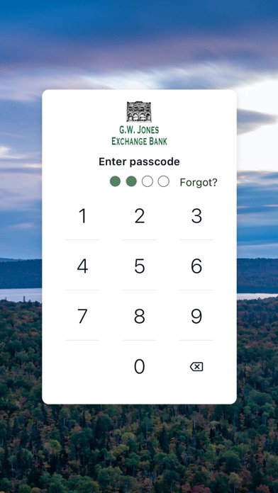 G W Jones Bank Mobile Banking Screenshot