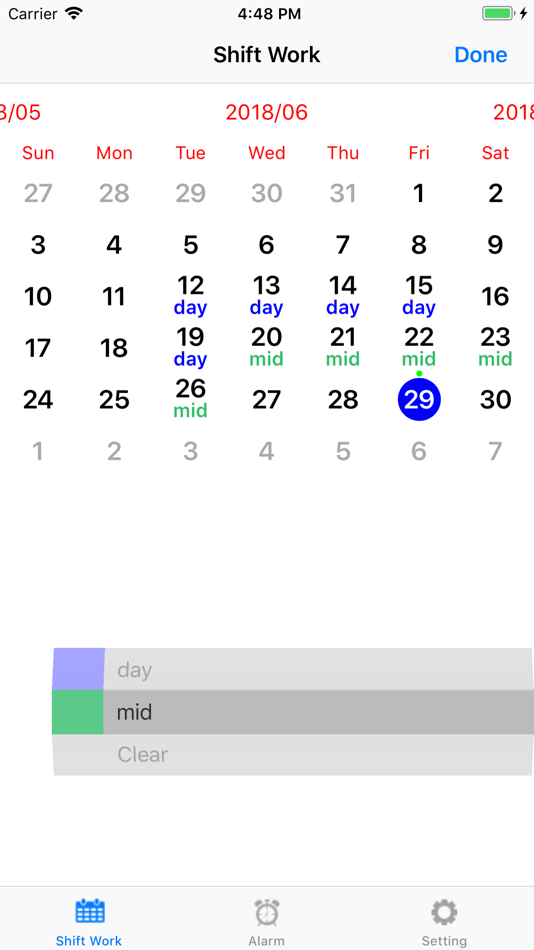 #3. Power Shift work Calendar (iOS) 由: FengStyle