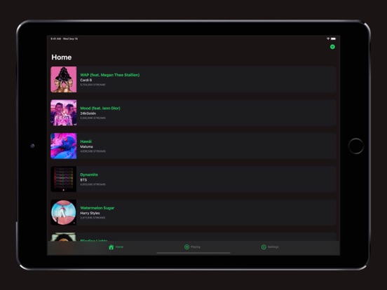 MusicView iPad app afbeelding 1