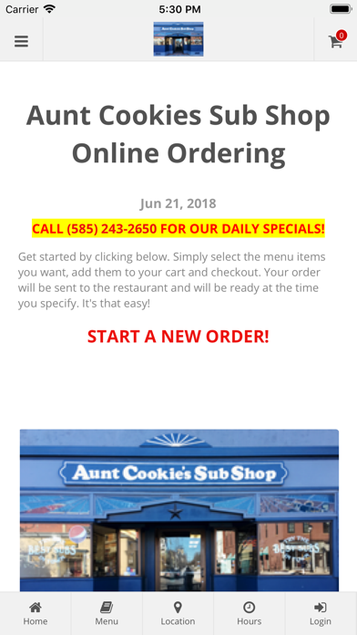 How to cancel & delete Aunt Cookie's Sub Shop from iphone & ipad 1