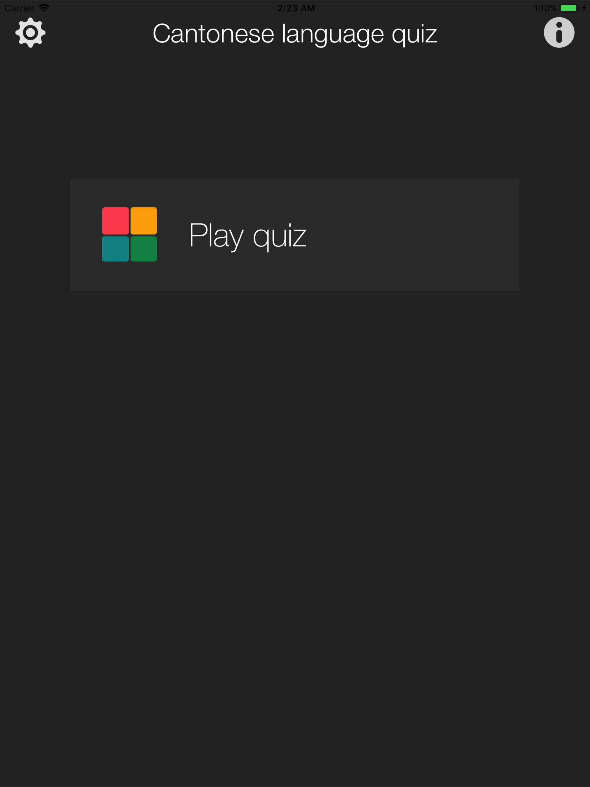 Cantonese language quiz
