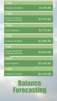 green - budget forecasting iphone screenshot 2