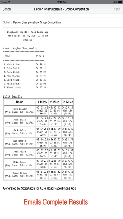 StopWatch for Cross Country screenshot-3