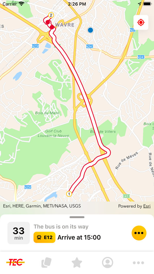 #5. TEC (iOS) 由: Operateur de Transport de Wallonie SA