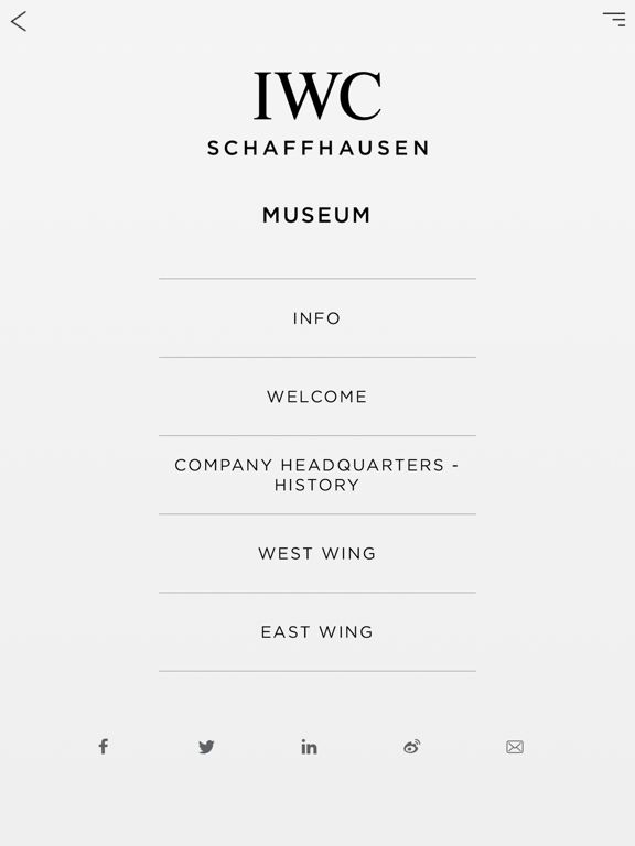 Audioguide IWC Museum iPad screenshot