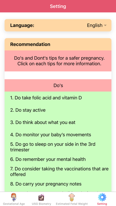 Pregnancy Calculators Pro Screenshot