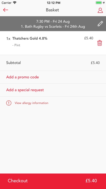 Click & Collect at Bath Rugby