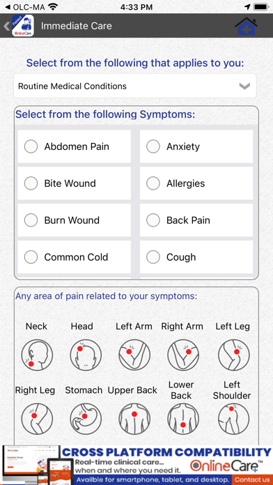 OLC Patient Screenshot
