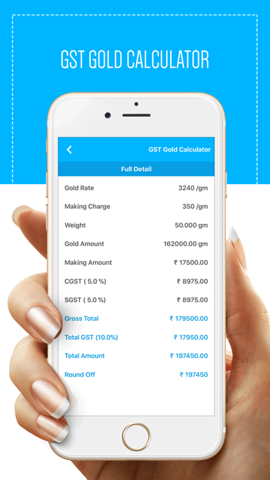 Gold Price Calculator with Tax Screenshot