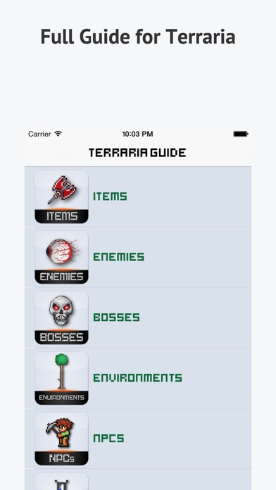 Screenshot #2 pour Guide & Wiki for Terraria