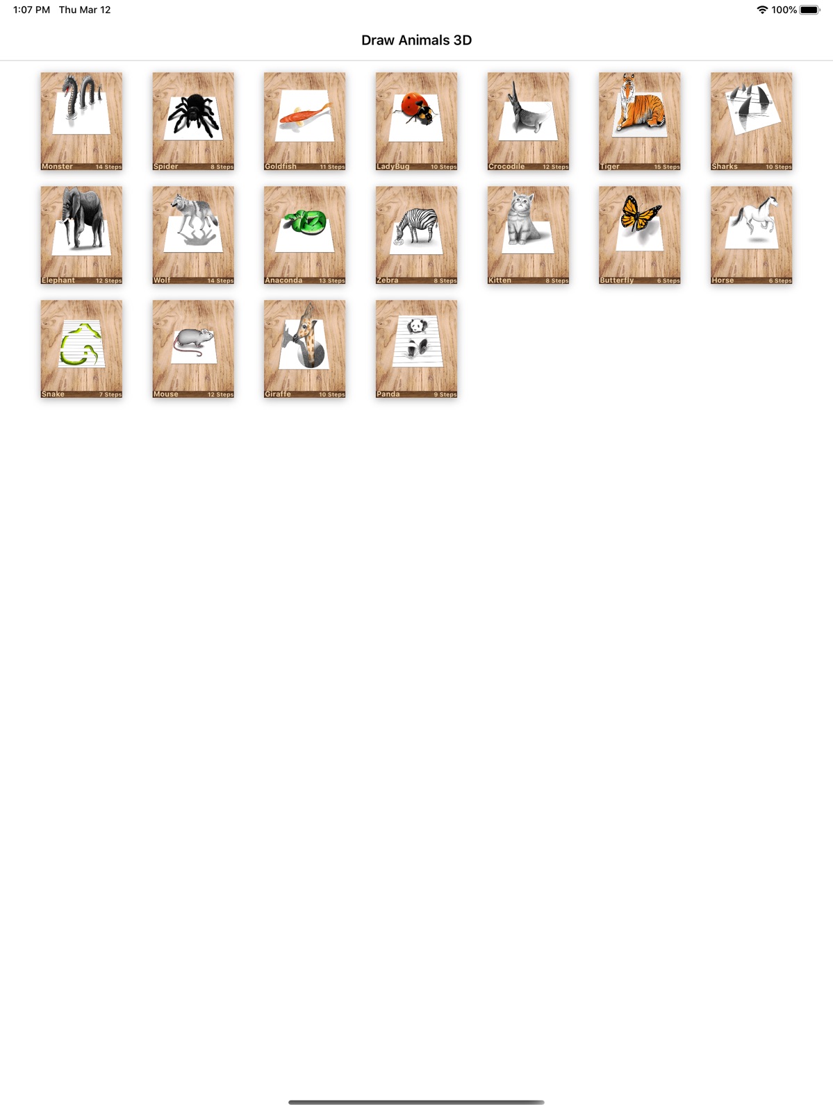 How to Draw Animals 3D ipad screenshot 1