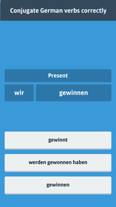 German Verbs Game screenshot 1