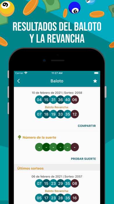 Resultado Loterías Colombia Screenshot