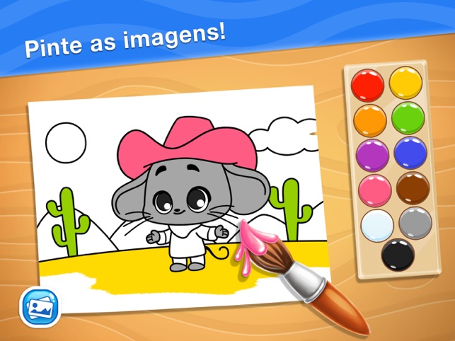 livro para colorir de uma pintura. jogos criativos educativos para crianças  pré-escolares 10792686 Vetor no Vecteezy