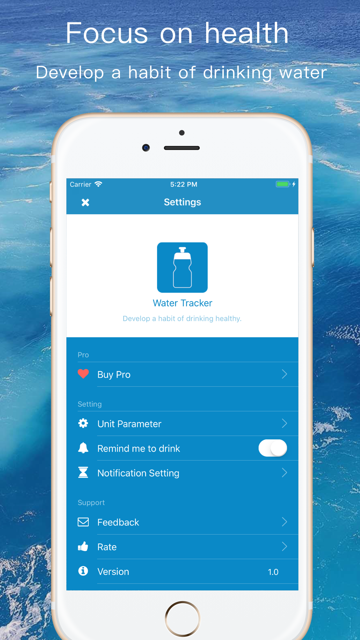 Water Tracker - health remind
