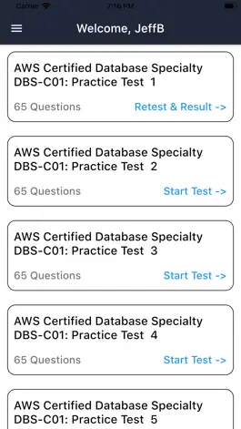 Game screenshot AWS DBS-C01 Certification Exam mod apk