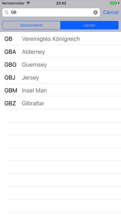 Woher (Kfz Kennzeichen-Suche)