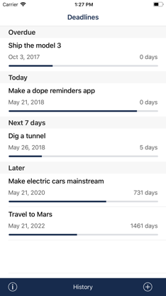 Deadlines screenshot 1