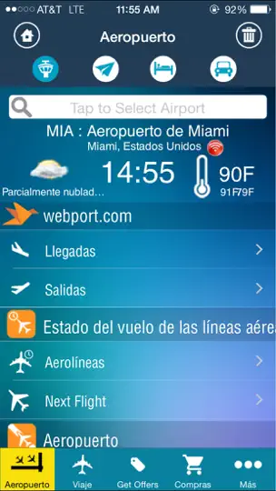 Captura de pantalla de Miami Airport (MIA) + Radar en iPhone 2