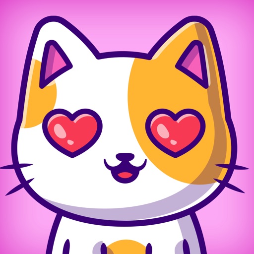 Cute Cat Pink Stickers Pack icon