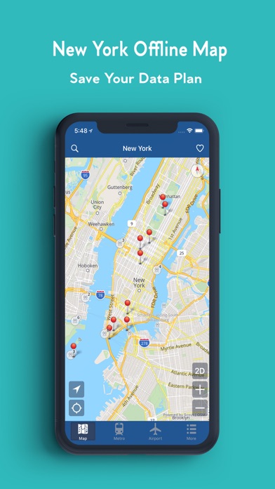 ニューヨークオフラインマップ—都市、地下鉄、空港のおすすめ画像1