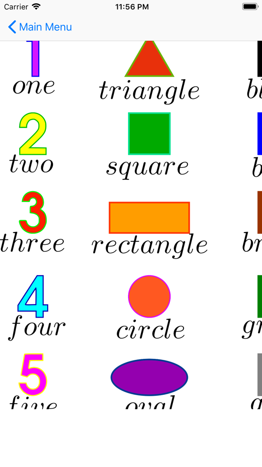 #6. Numbers, Shapes and Colors (iOS) By: Azamat Orazbayev