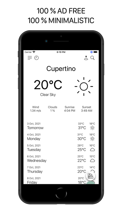 Minimalistic Weather Appのおすすめ画像1