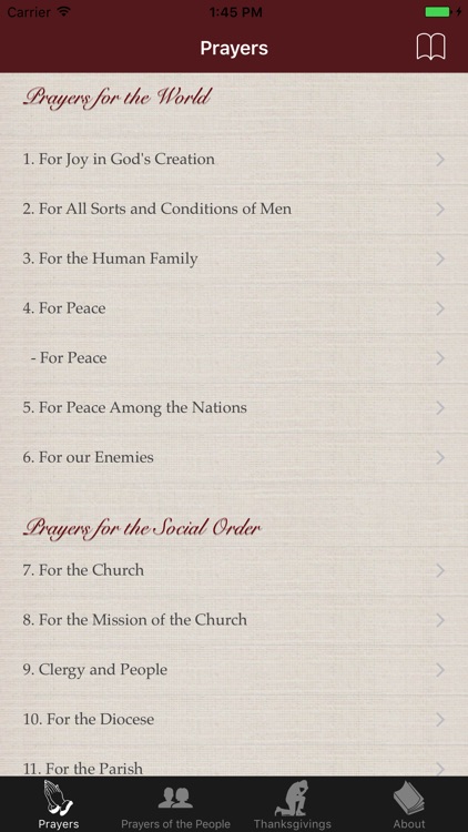 Prayers and Thanksgivings