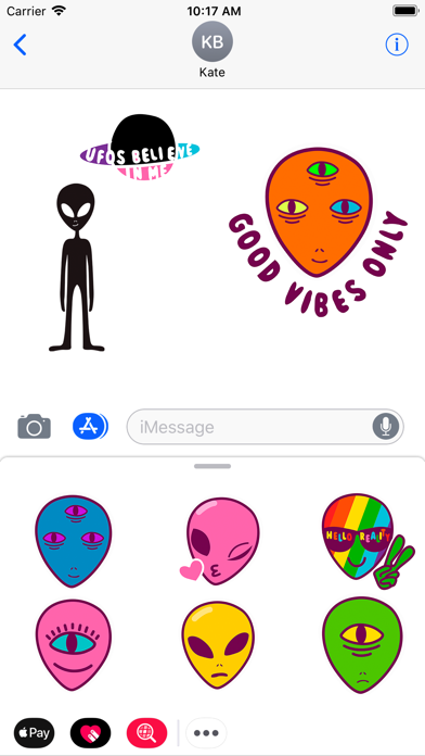 Alien Emoji and UFO Stickers screenshot 2