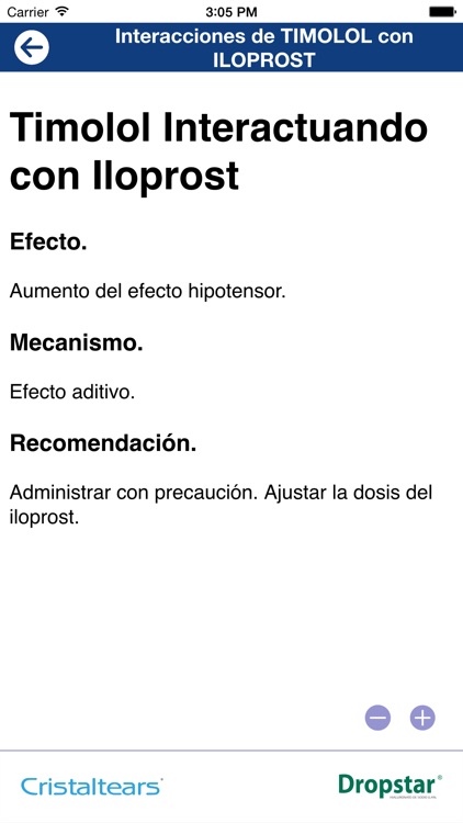 Interacciones Oftalmología