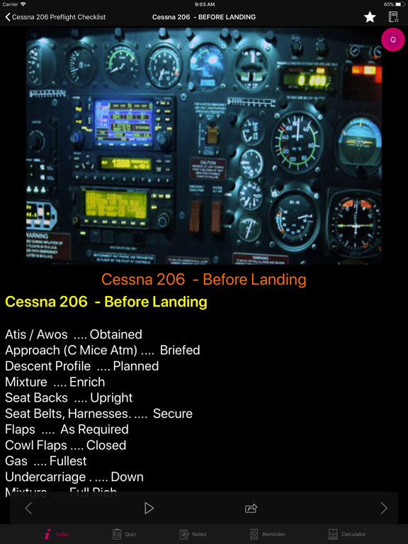Screenshot #5 pour Cessna 206 Preflight Checklist